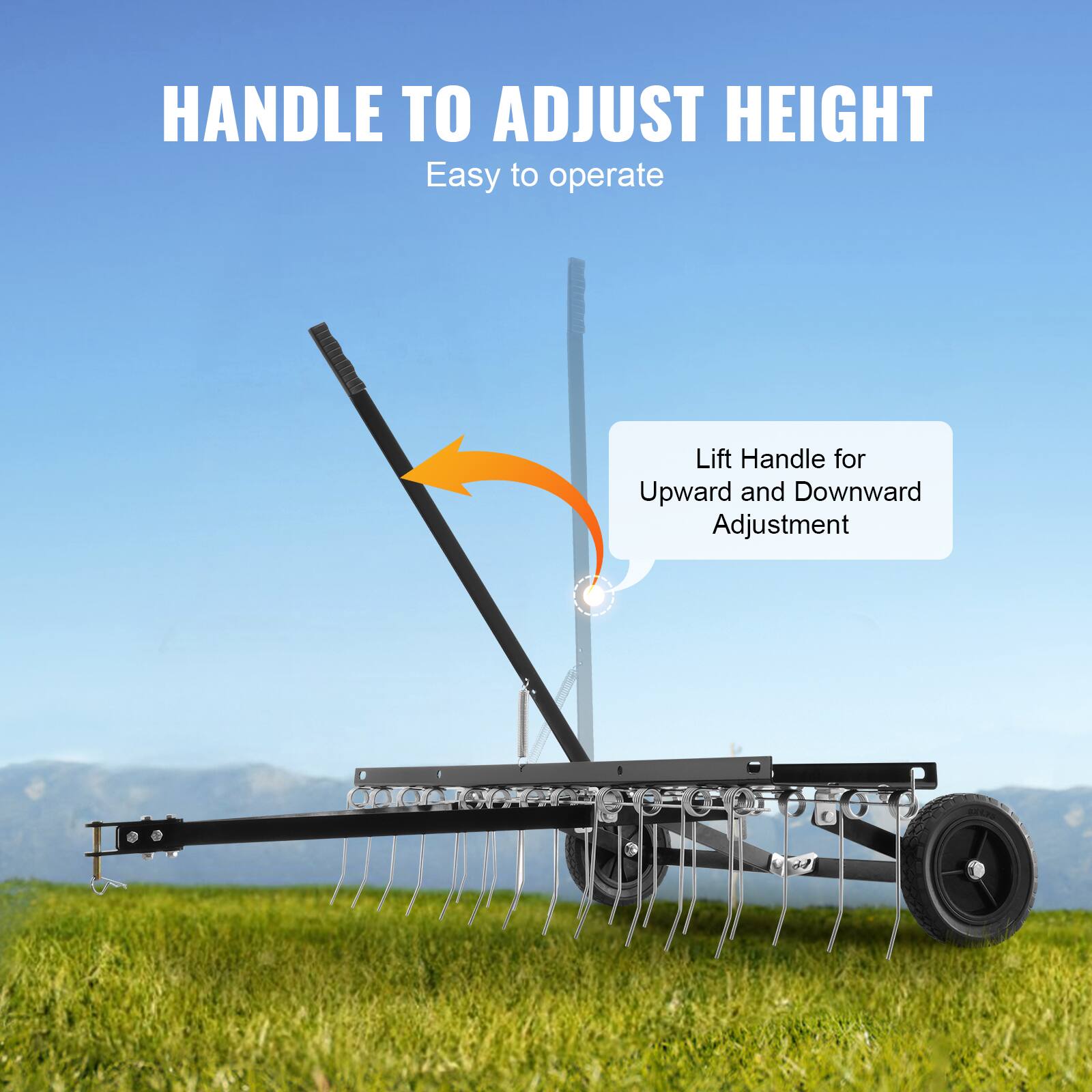 HANDLE TO ADJUST HEIGHT

Easy to operate

Lift Handle for Upward and Downward Adjustment