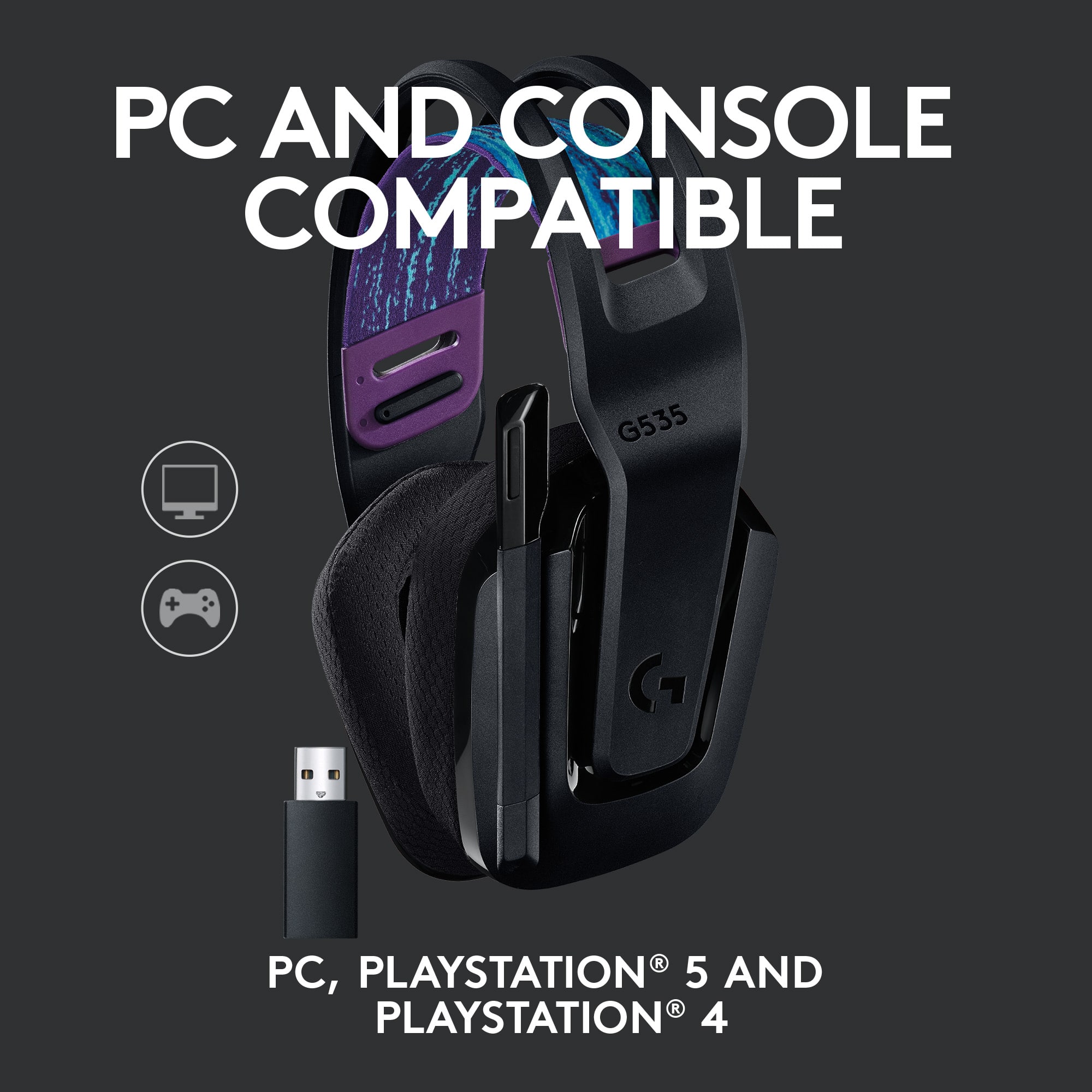 PC and Console Compatible G535 G 1 R PC, PlayStation 5 and PlayStation 4.