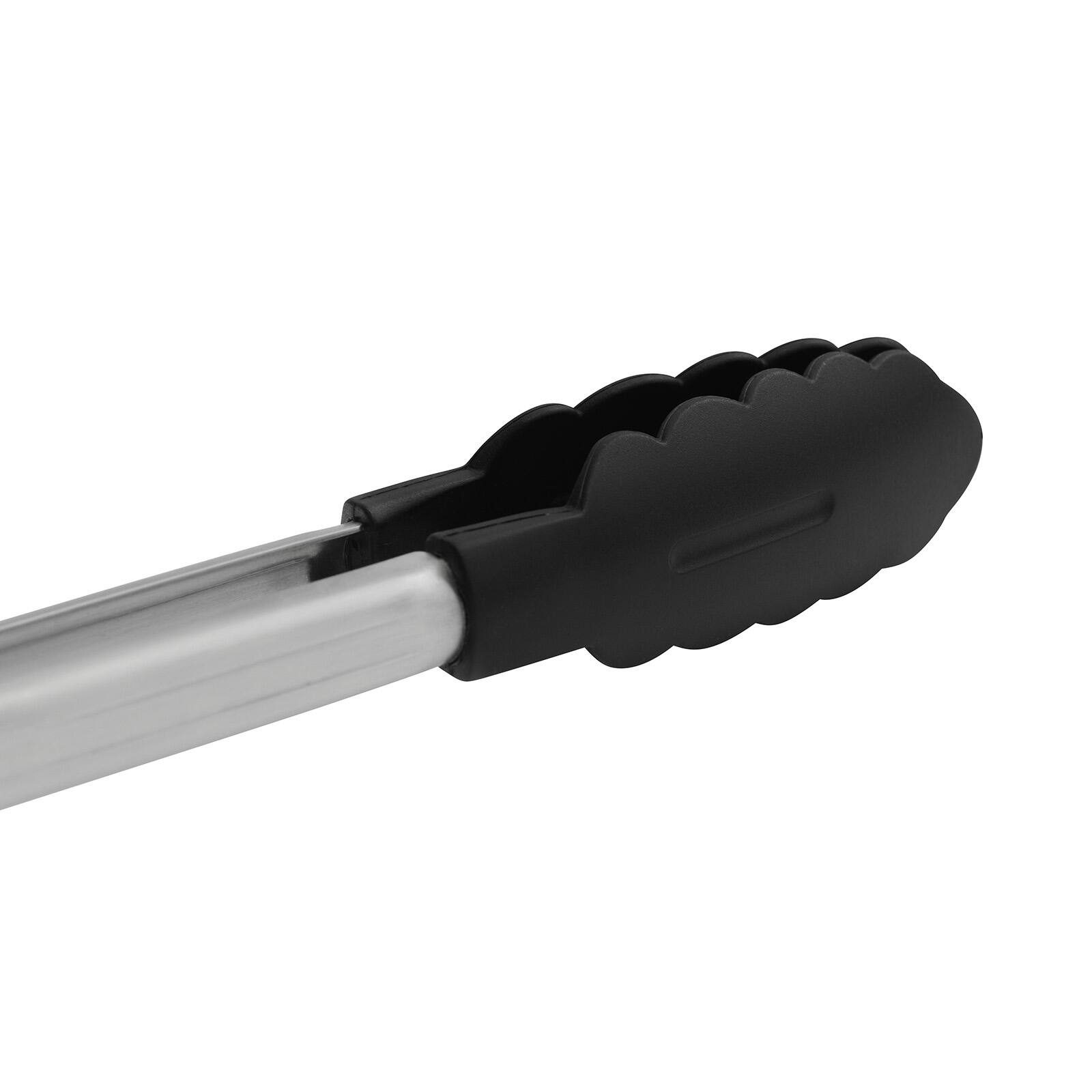 Alt View 2. Cuisipro - 16 Inch Nonstick Nylon Locking Tongs - Silver.