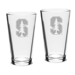 Jardine - Stanford Cardinal 16oz. Two-Piece Classic Pub Glass Set - Multicolor