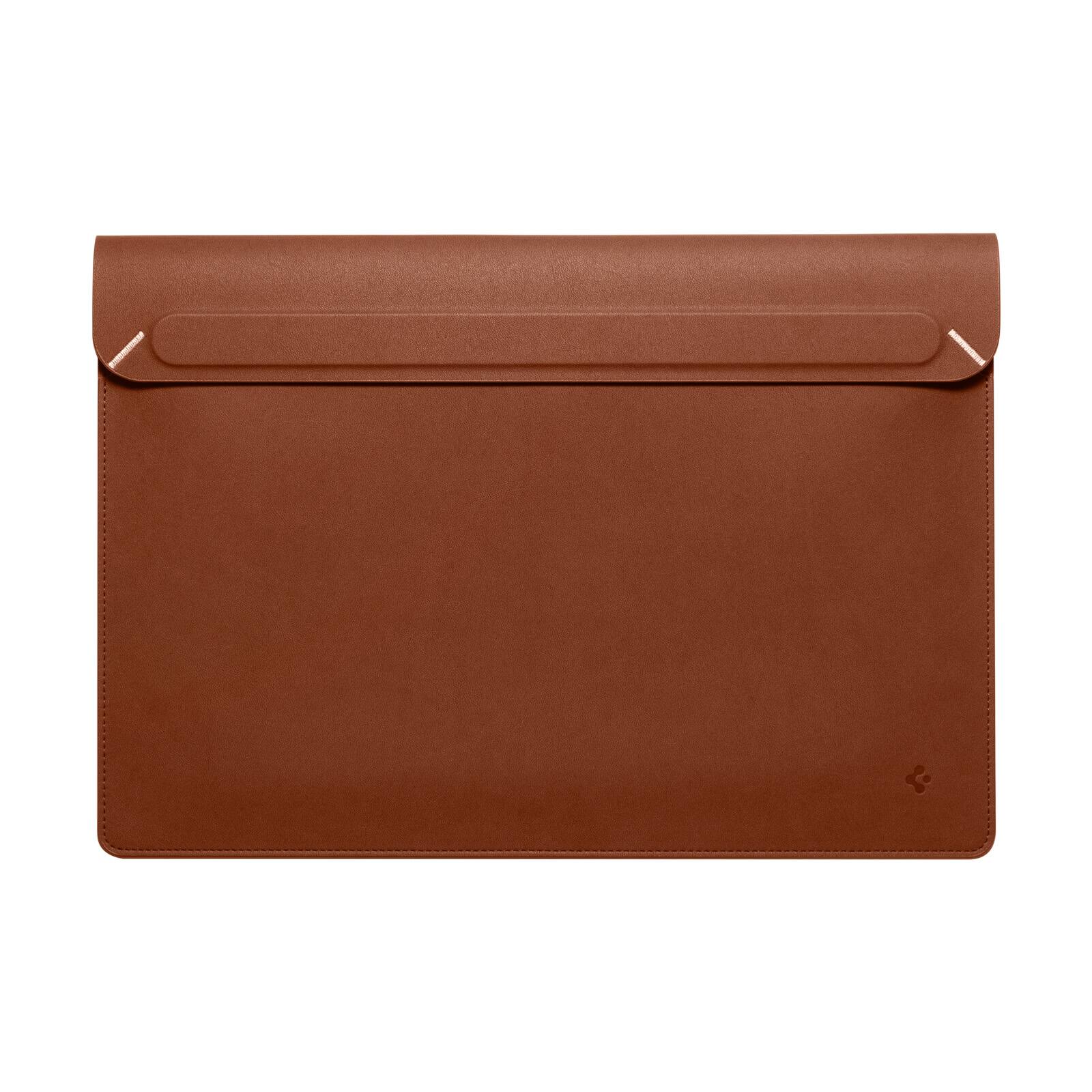 Angle. Spigen - Spigen Valentinus Protective Laptop Sleeve for 14-inch Laptop - Classic Brown.