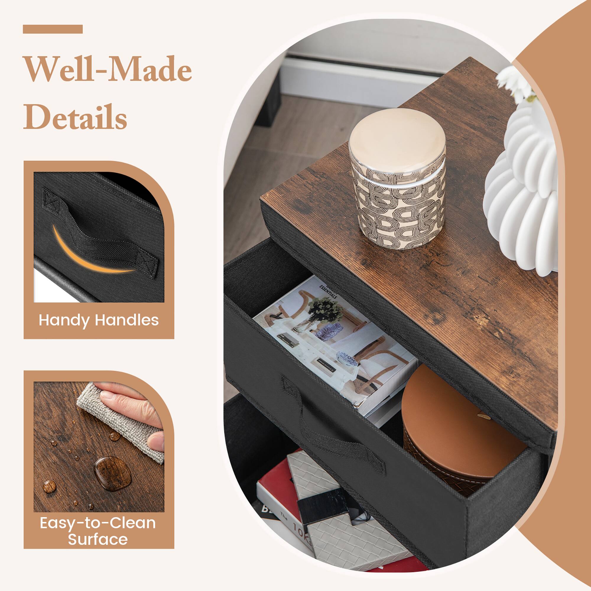 Well-Made Details Handy Handles Easy-to-Clean Surface