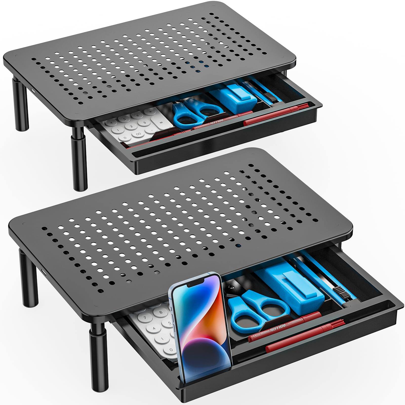 Black 2 Pack with Drawer