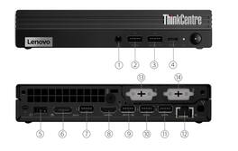 Lenovo - Refurbished Excellent - ThinkCentre M80Q G3 Tiny i5-12400T 16GB 1TB SSD Windows 11 Pro - Black