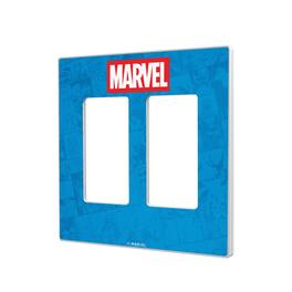 Keyscaper - Logo Hidden-Screw Light Switch Plate - Double Rocker - Marvel