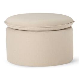Maven Lane - Lyra Contemporary Ottoman Fabric Upholstery - Taupe