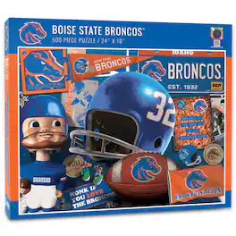 YouTheFan - Boise State Broncos 500-Piece Retro Series Puzzle - Multicolor