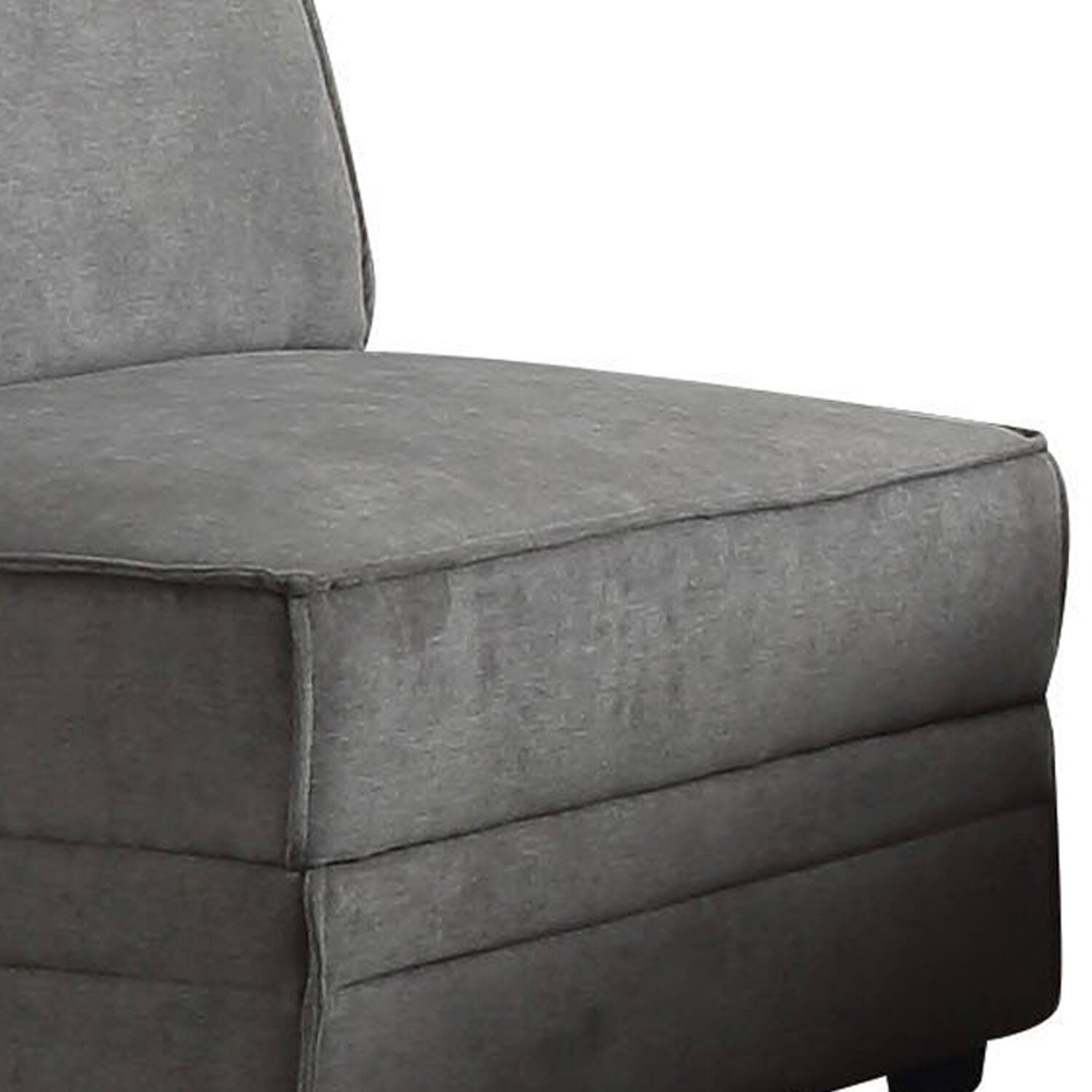 Alt View 2. Manhattan Lane - Bois Armless Chair (Reversible) - Gray.