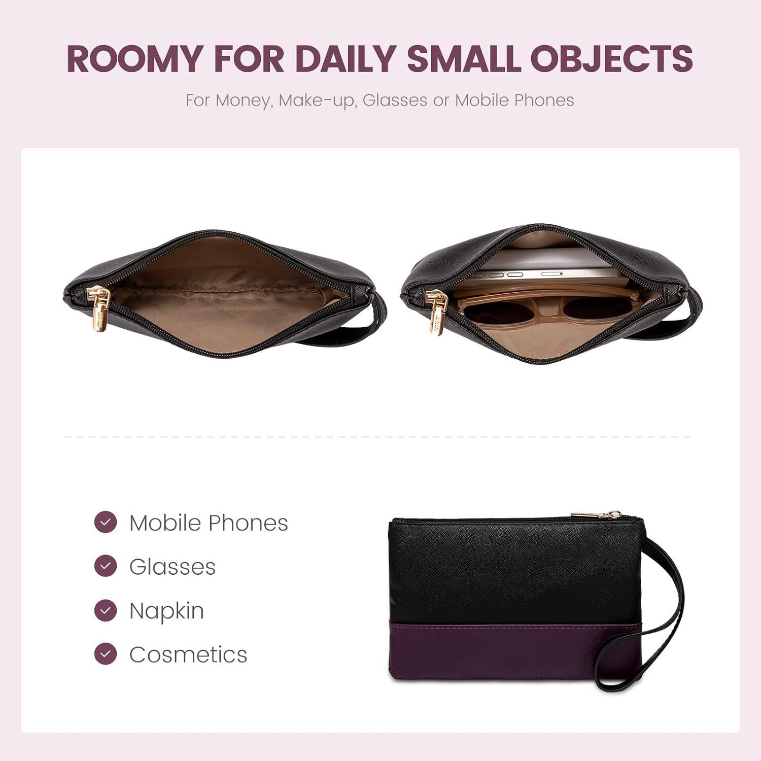 ROOMY FOR DAILY SMALL OBJECTS  
For Money, Make-up, Glasses or Mobile Phones

- Mobile Phones
- Glasses
- Napkin
- Cosmetics