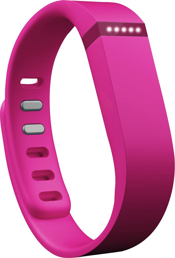 Angle. Fitbit - Flex Wireless Activity Tracker + Sleep Wristband (Large/Small) - Pink.