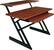 Angle Standard. Quik Lok - Triple-Shelf Workstation - Black/Cherry.