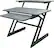Angle Standard. Quik Lok - Triple-Shelf Workstation - Black/Gray.
