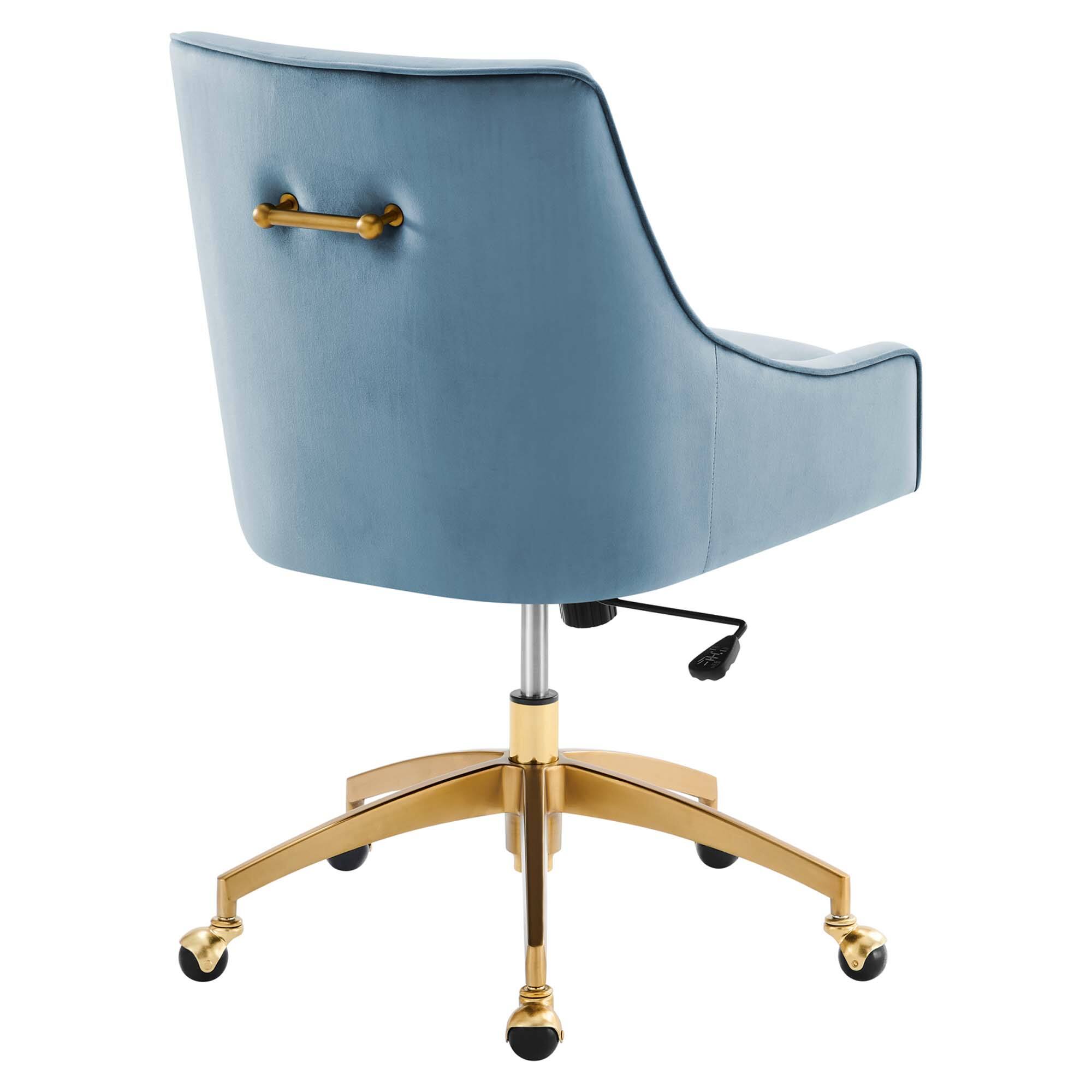 Back. Modway - Discern Performance Velvet Office Chair by Modway - Blue.