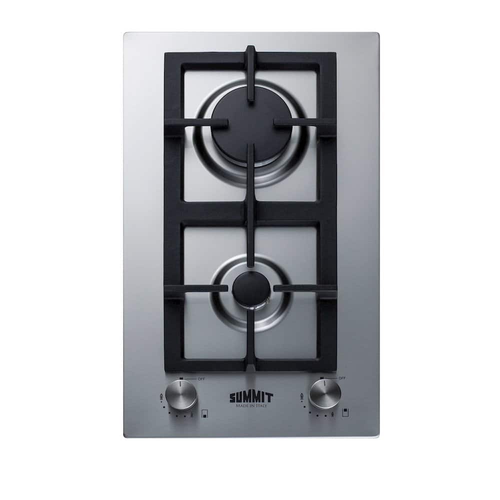 SUMMIT - 12" Wide 2-Burner Gas Cooktop In Stainless Steel - Silver