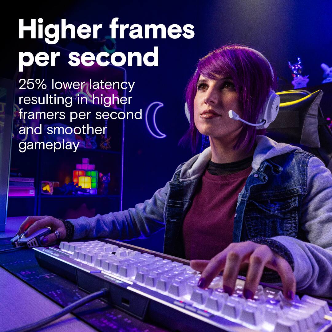 Higher frames per second 25% lower latency resulting in higher frames per second and smoother gameplay