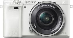 Sony Alpha a6000 Mirrorless Camera with 16 50mm Lens White Sony Alpha a6000 Mirrorless Camera with 16 50mm Lens White