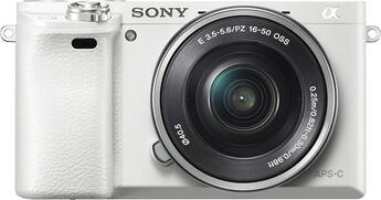 Sony Alpha a6000 Mirrorless Camera with 16 50mm Lens White Sony Alpha a6000 Mirrorless Camera with 16 50mm Lens White
