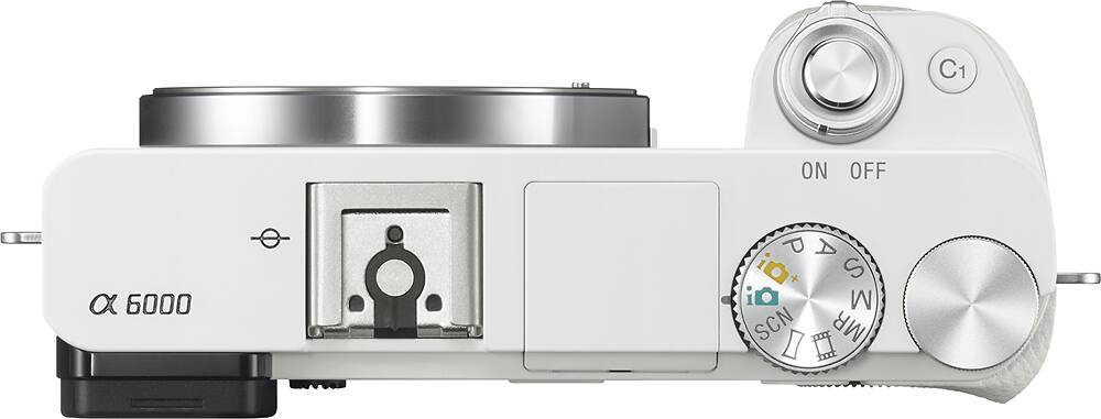 Top. Sony - Alpha a6000 Mirrorless Camera with 16-50mm Lens - White.