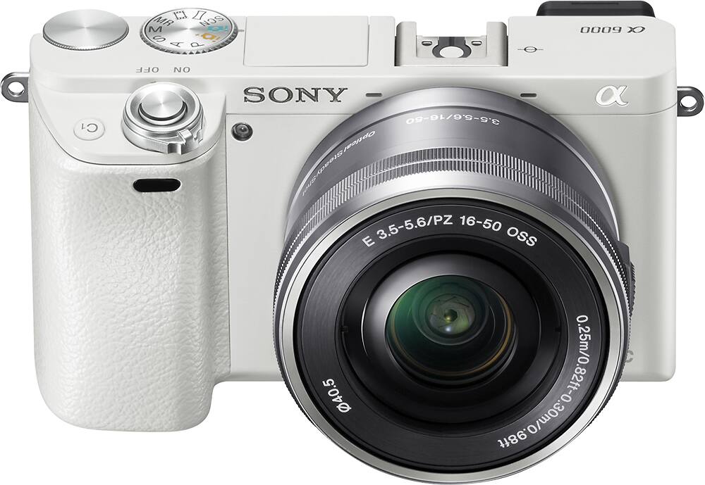 Alt View 13. Sony - Alpha a6000 Mirrorless Camera with 16-50mm Lens - White.