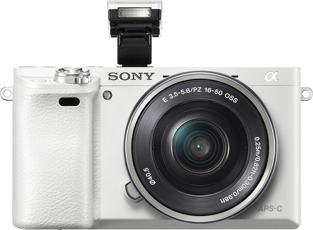 Alt View 14. Sony - Alpha a6000 Mirrorless Camera with 16-50mm Lens - White.