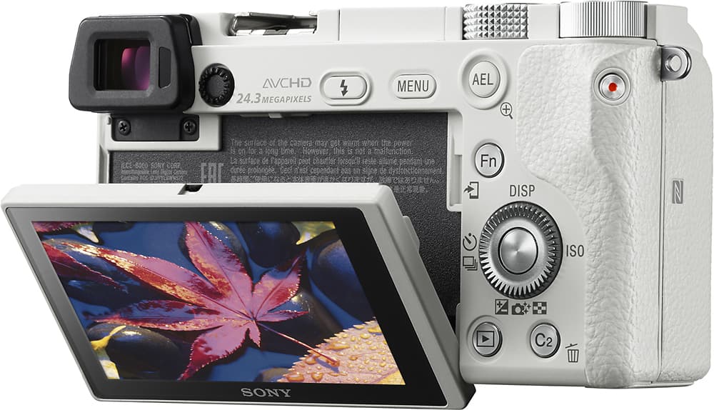 Alt View 15. Sony - Alpha a6000 Mirrorless Camera with 16-50mm Lens - White.