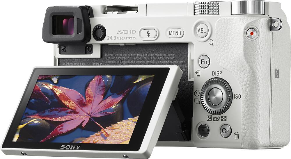 Alt View 16. Sony - Alpha a6000 Mirrorless Camera with 16-50mm Lens - White.