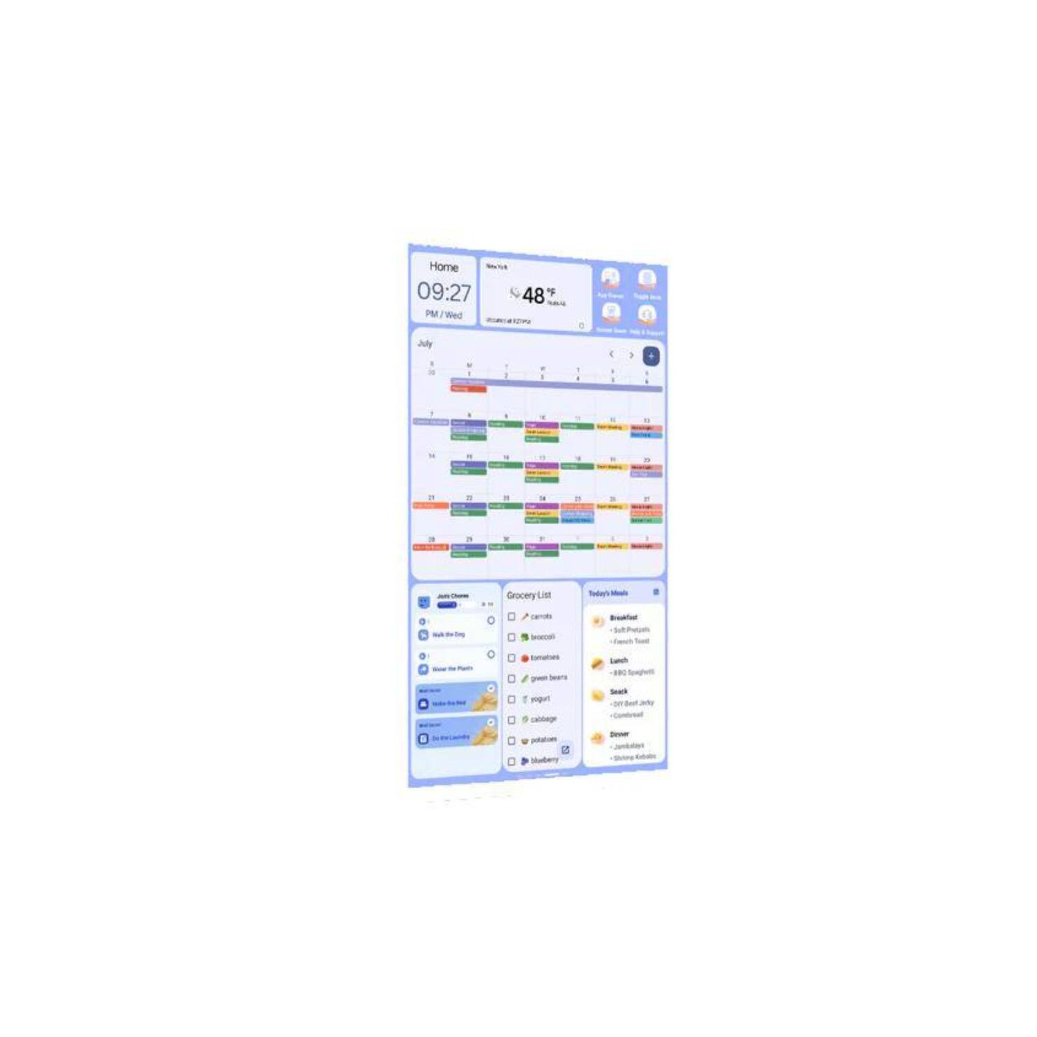 Cozyla - Calendar Plus Gen 2 24-Inch LCD Touchscreen Family Calendar (White)