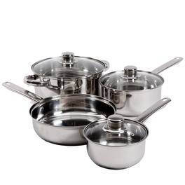 Gibson - Home Landon 7 Piece Stainless Steel Cookware Set - Silver