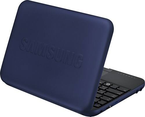 Angle Standard. Samsung - Refurbished Go Netbook / Intel® Atom™ Processor / 10.1" Display / 1GB Memory / 160GB Hard Drive - Midnight Blue.