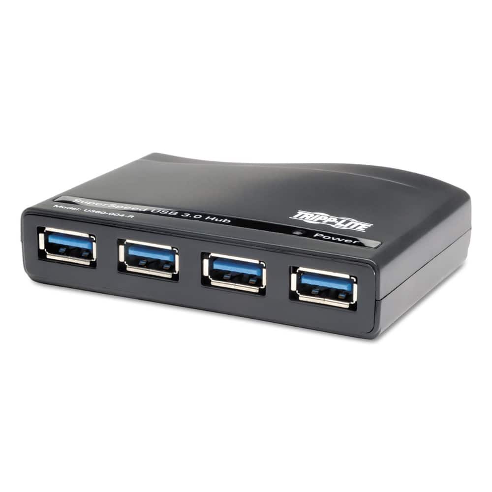 Tripp Lite - U360-004-R 4 Ports USB 3.0 SuperSpeed Hub - Black