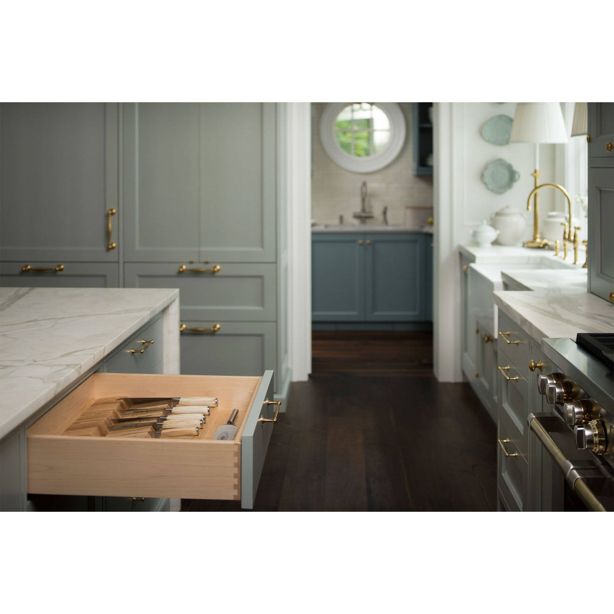 Alt View 4. Rev-A-Shelf - Rev-A-Shelf Trim to Fit Knife Block 19 Slot Drawer Organizer Insert, 4WKB-1 - Natural.