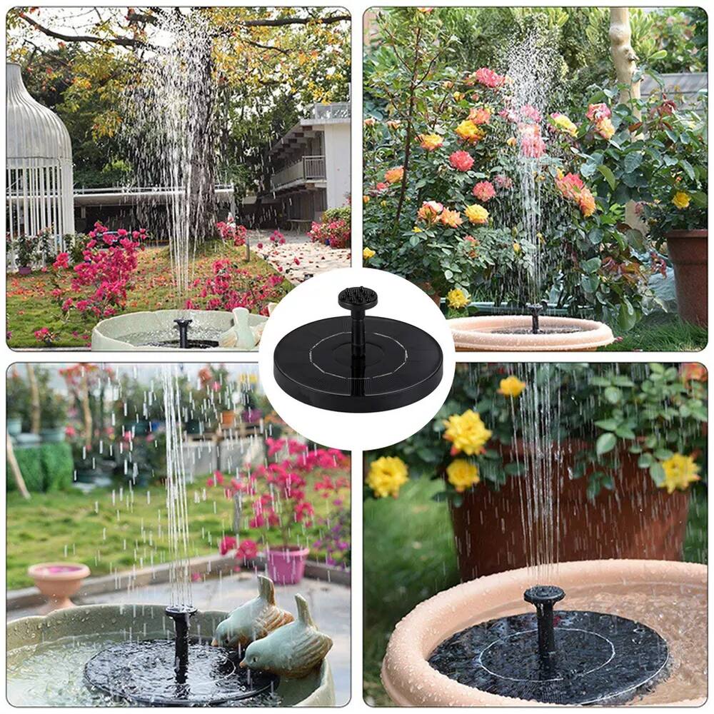 Alt View 1. MOVSSOU - Solar Fountain Pump for Bird Bath Garden Outdoor - Black.