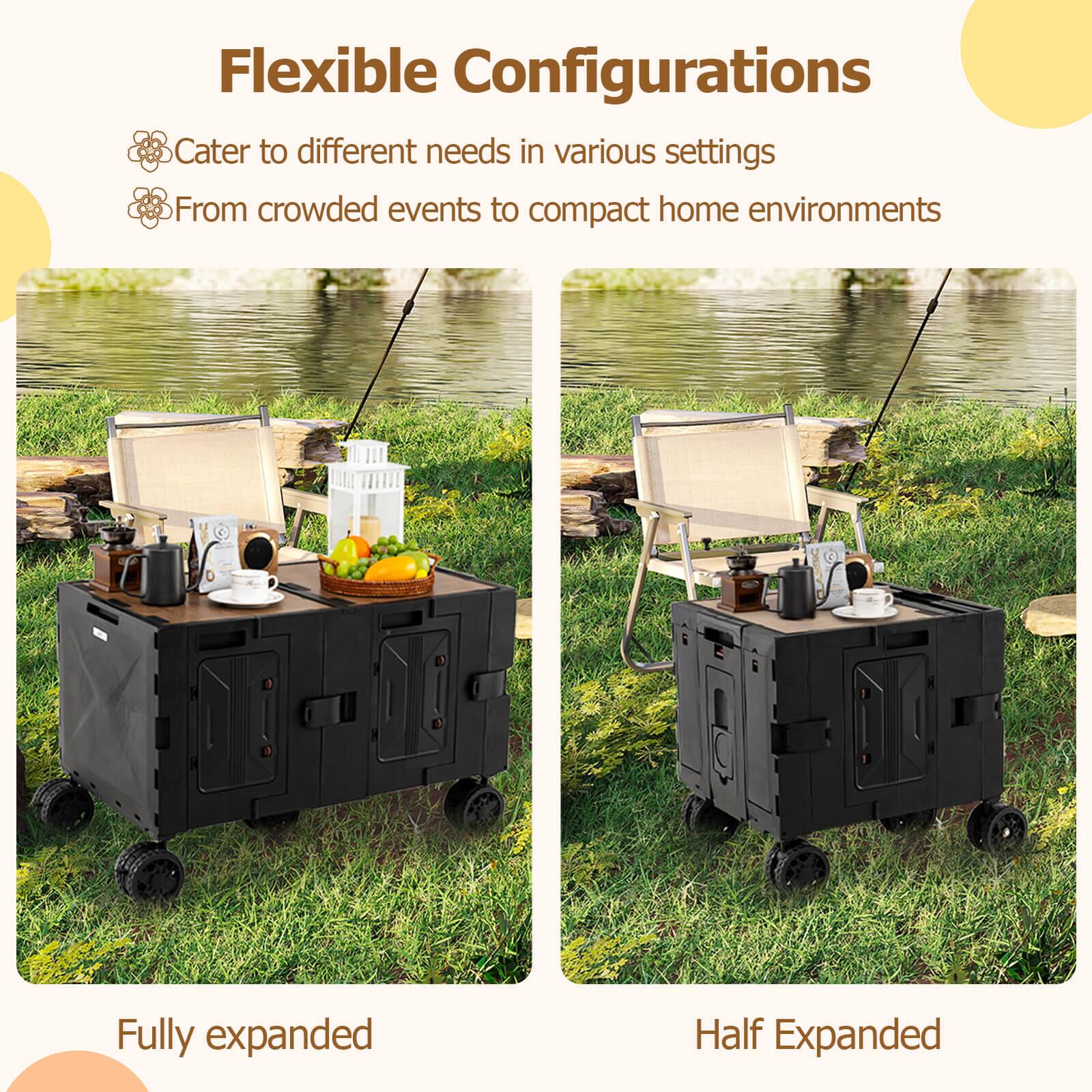 Flexible Configurations

- Cater to different needs in various settings
- From crowded events to compact home environments

Fully expanded

Half Expanded