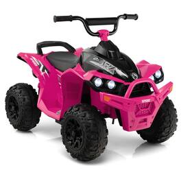 SlickBlue - 12V Kids Ride-On ATV with High/Low Speed Settings and Comfortable Seat - Pink