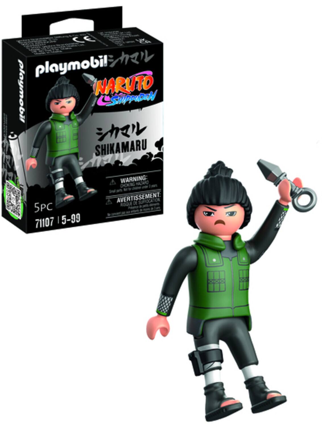 The corrected text is:

"Playmobil Naruto Shippuden Shikamaru 5PC 71107 I 5-99 Warning: Small Parts Choking Hazard"