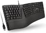 X9 - Wired Ergonomic Keyboard with Cushioned Wrist Rest - Type Comfortably Longer - USB Wired Split Keyboard - Black