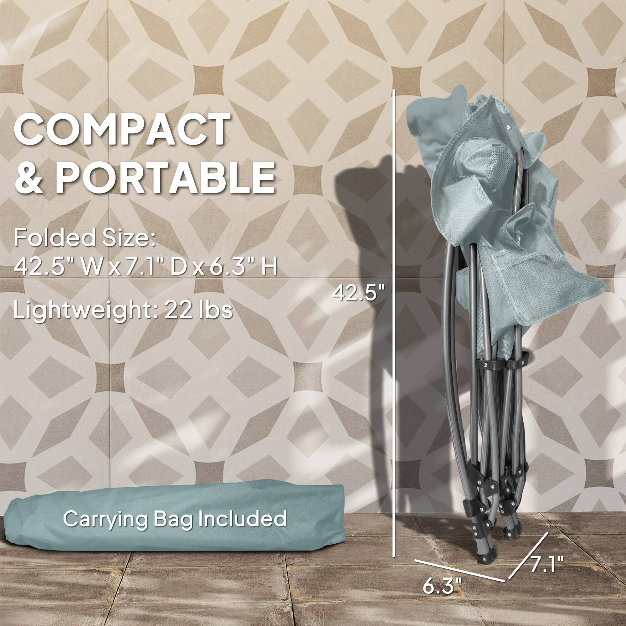 COMPACT & PORTABLE
Folded Size: 42.5" Wx7.1" D x 6.3" H
Lightweight: 22 lbs
42.5"
Carrying Bag Included
6.3"
7.1"