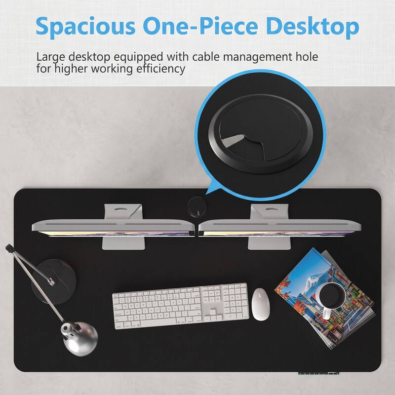 Spacious One-Piece Desktop

Large desktop equipped with cable management hole for higher working efficiency