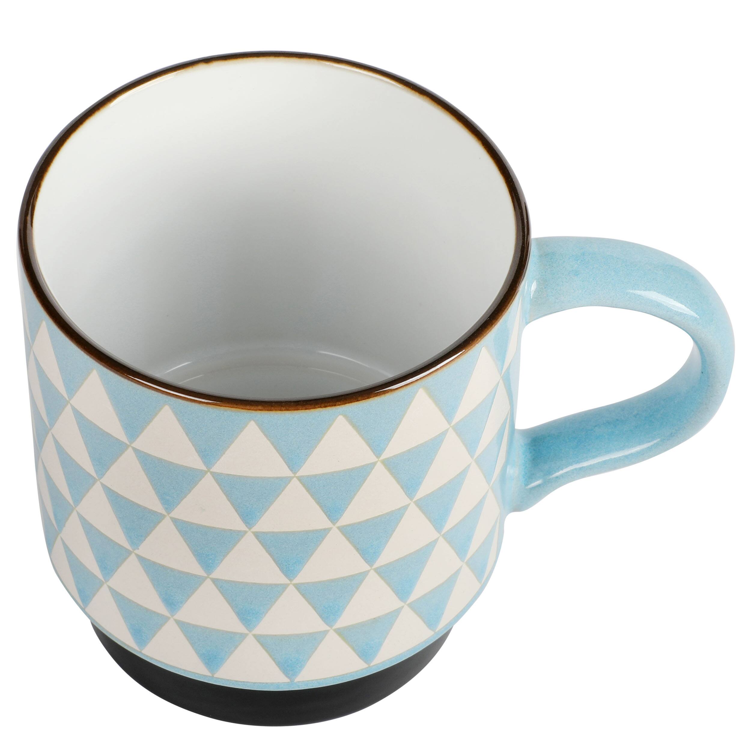 Alt View 4. Mr. Coffee - Mr. Coffee Prime Valley 4 Piece 15 Ounce Stackable Coffee Mug Set in Assorted Designs - Assorted.