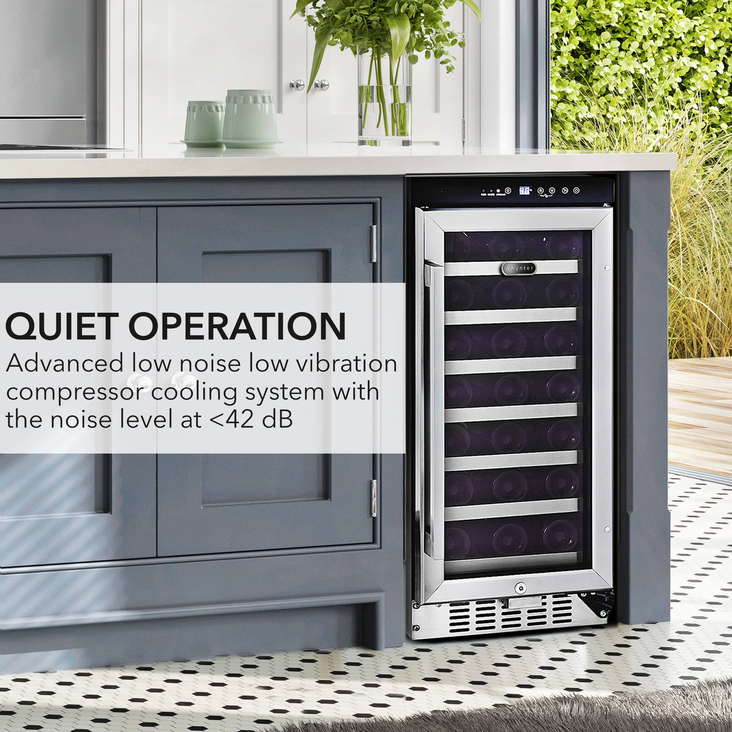 Alt View 11. Whynter - 33-Bottle Wine Refrigerator - Stainless steel.