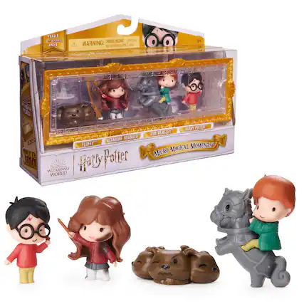YEAR 1
1RE ANNE CHOKING HAZARD Small parts.
WARNING: Not for children under 3 years.
Harry Potter offer
6+ UN
NIZARDING WORLD HARRY POTTER" RON WEASLEY LAND HERMIONE GRANGER oooo FLUFFY MAGICAL MOMENTS Vitersication MICRO WIZARDING HarryH Potter WORLD