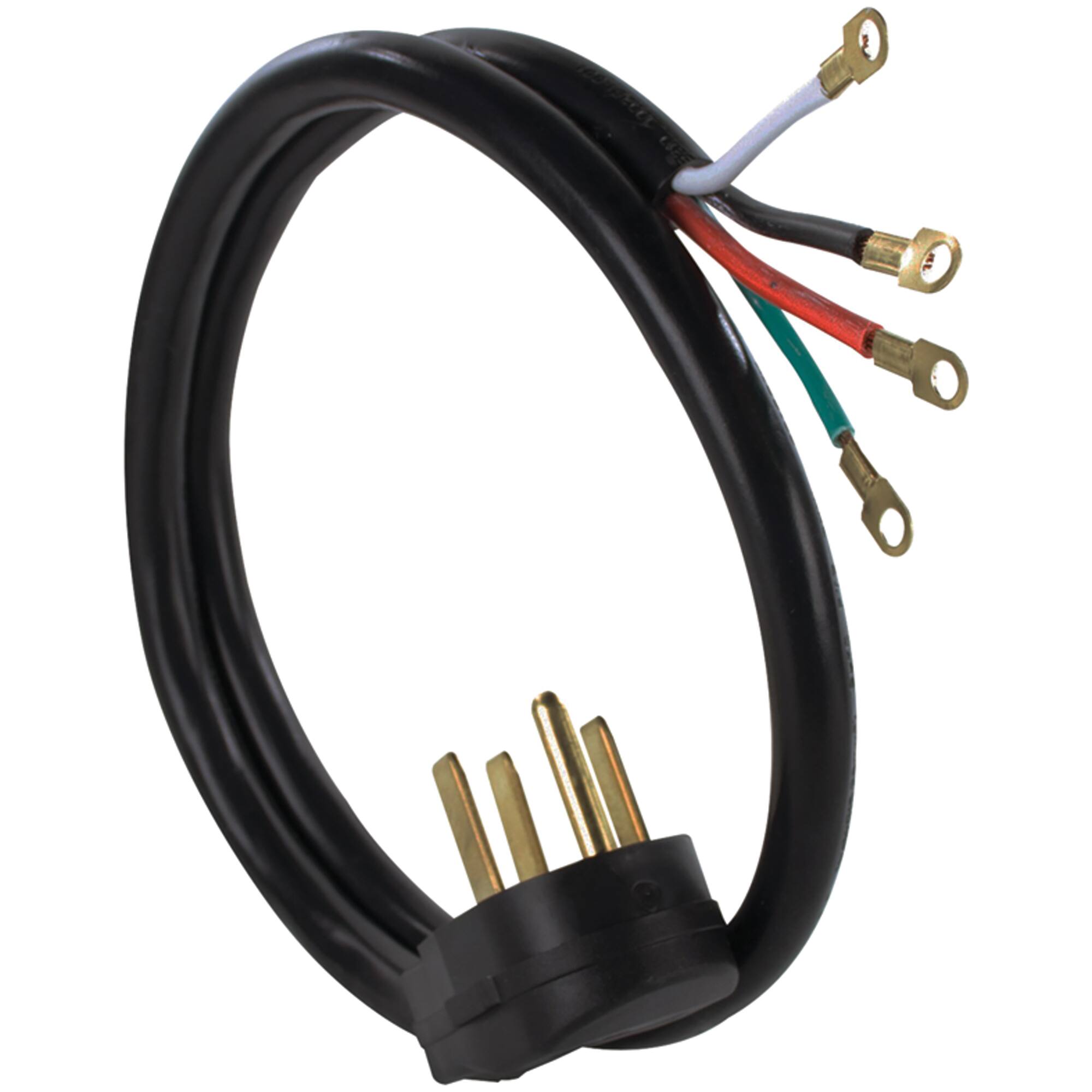 Alt View 9. Certified Appliance Accessories - 4-Wire Eyelet 50 Amp Range Cord 4 ft.