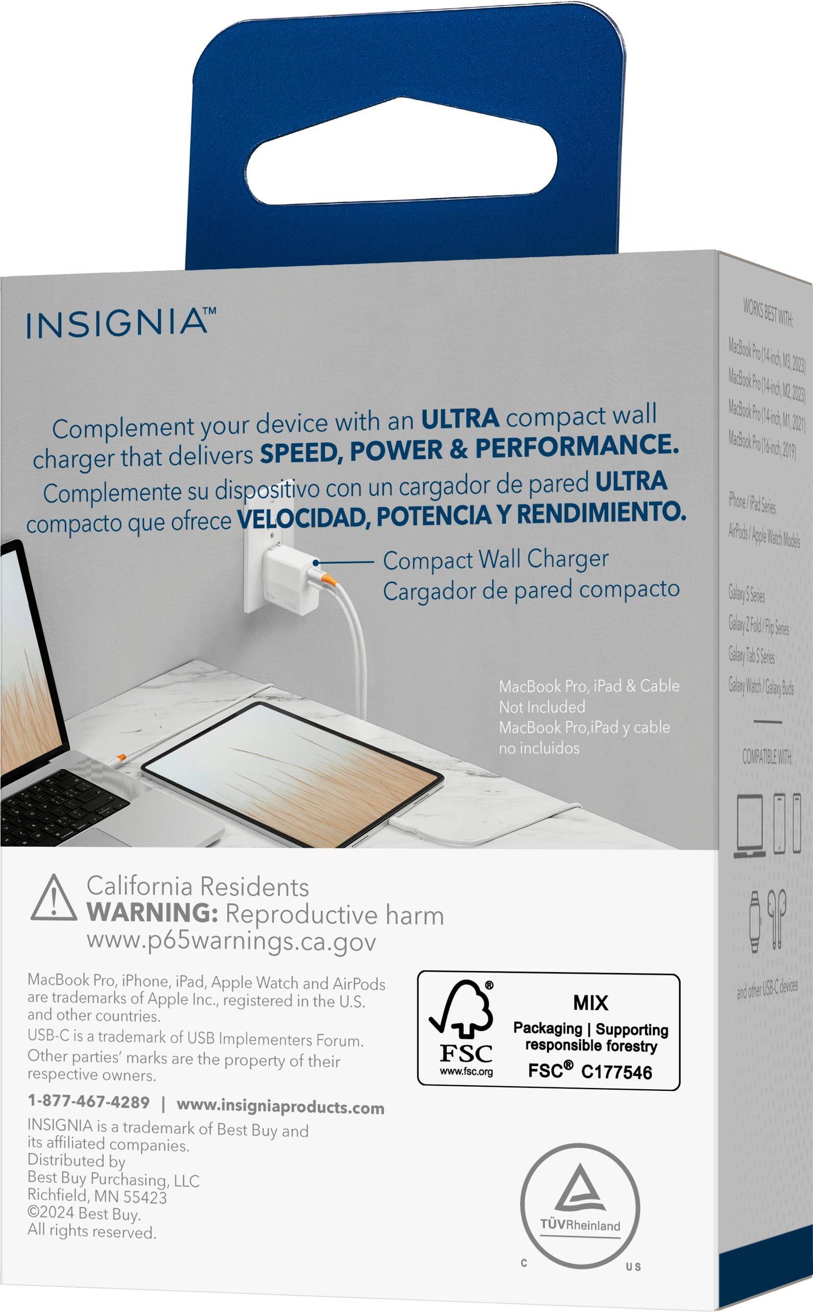Insignia Ultra Compact Wall Charger, 45W Power Delivery, 20W USB-C PD, 10W USB-A, 2-Port USB Hub, White, 4.5 ft. (1.37 m) USB-C to USB-C Cable, 4.5 ft. (1.37 m) USB-C to USB-A Cable, 4.5 ft. (1.37 m) USB-A to USB-A Cable, 4.5 ft. (1.37 m) USB-A to USB-C Cable, 4.5 ft. (1.37 m) USB-C to USB-C Cable, 4.5 ft. (1.37 m) USB-C to USB-A Cable, 4.5 ft. (1.37 m) USB-A to USB-C Cable, 4.5 ft. (1.37 m) USB-C to USB-C Cable, 4.5 ft. (1.37 m) USB-C to USB-A Cable, 4.5 ft. (1.37 m) USB-A to USB-C Cable, 4.5 ft. (1.37 m) USB-C to USB-C Cable, 4.5 ft. (1.37 m) USB-C to USB-A Cable, 4.5 ft. (1.37 m) USB-A to USB-C Cable, 4.5 ft. (1.37 m) USB-C to USB-C Cable, 4.5 ft. (1.37 m) USB-C to USB-A Cable, 4.5 ft. (1.37 m) USB-A to USB-C Cable, 4.5 ft. (1.37 m) USB-C to USB-C Cable, 4.5 ft. (1.37 m) USB-C to USB-A Cable, 4.5 ft. (1.37 m) USB-A to USB-C Cable, 4.5 ft. (1.37 m) USB-C to USB-C Cable, 4.5 ft.