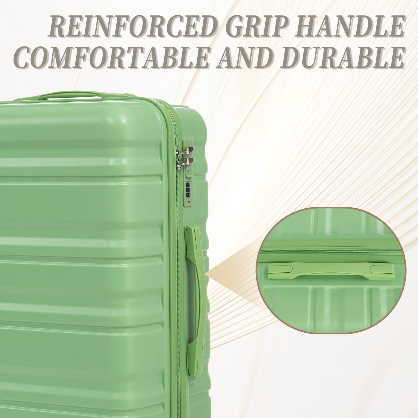 REINFORCED GRIP HANDLE  
COMFORTABLE AND DURABLE