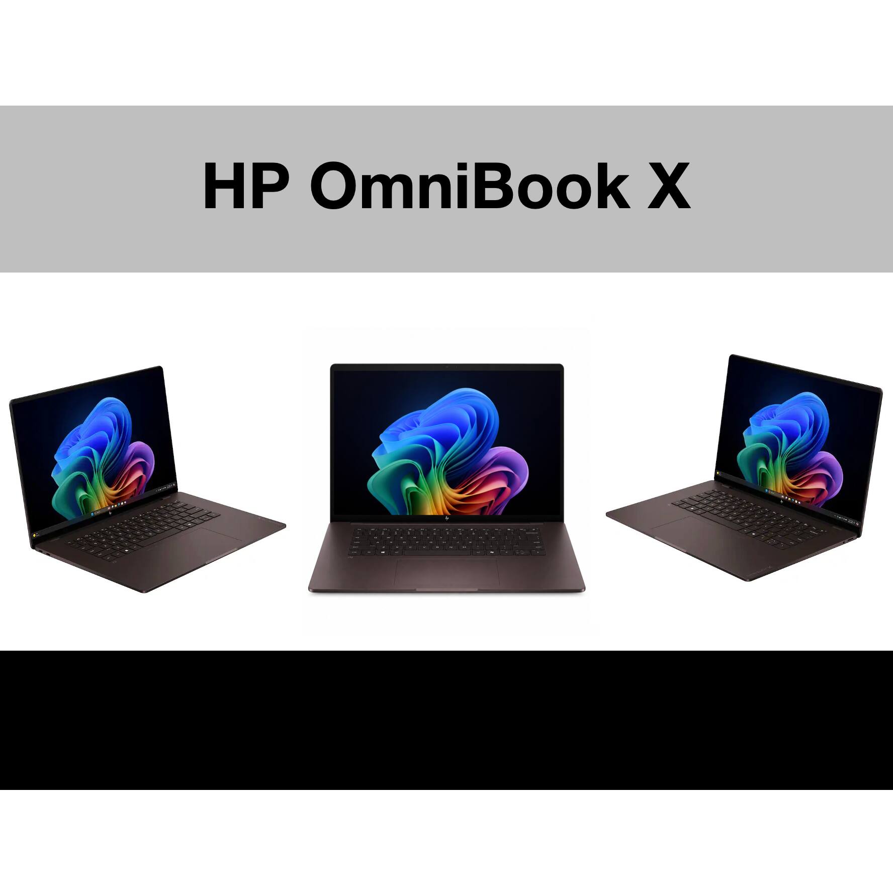 Alt View 1. HP - OmniBook X Laptop 16.0 WUXGA Display (Snapdragon X Plus X1P-42-100, 16GB, Win 11 Home) w/Dockztorm Wireless Mouse - Deep Espresso.