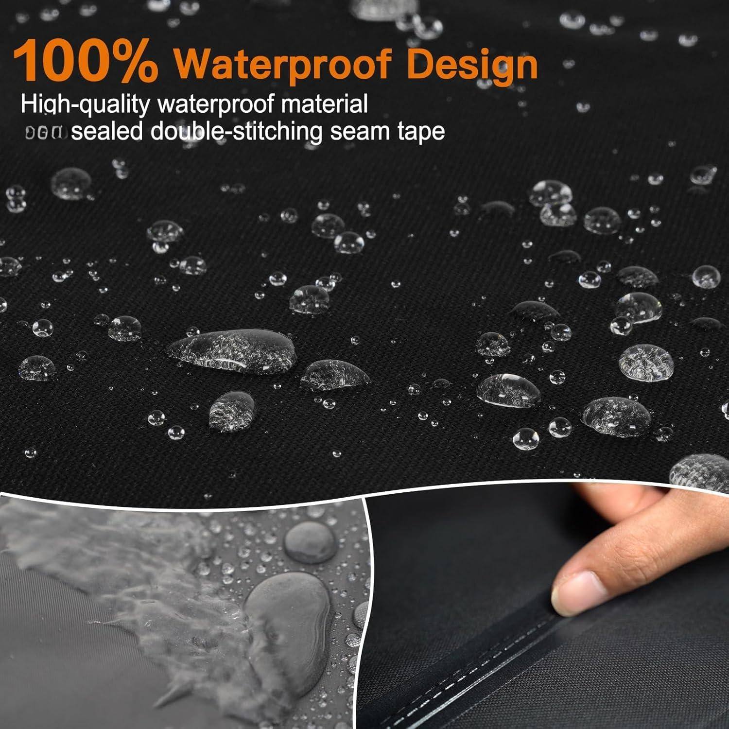 100% Waterproof Design

High-quality waterproof material

Sealed double-stitching seam tape