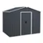 Alt View 1. Costway - 5.7 FT x 7.5 FT Outside Storage Shed Double Door Outdoor Tool House withAir Window - Grey.