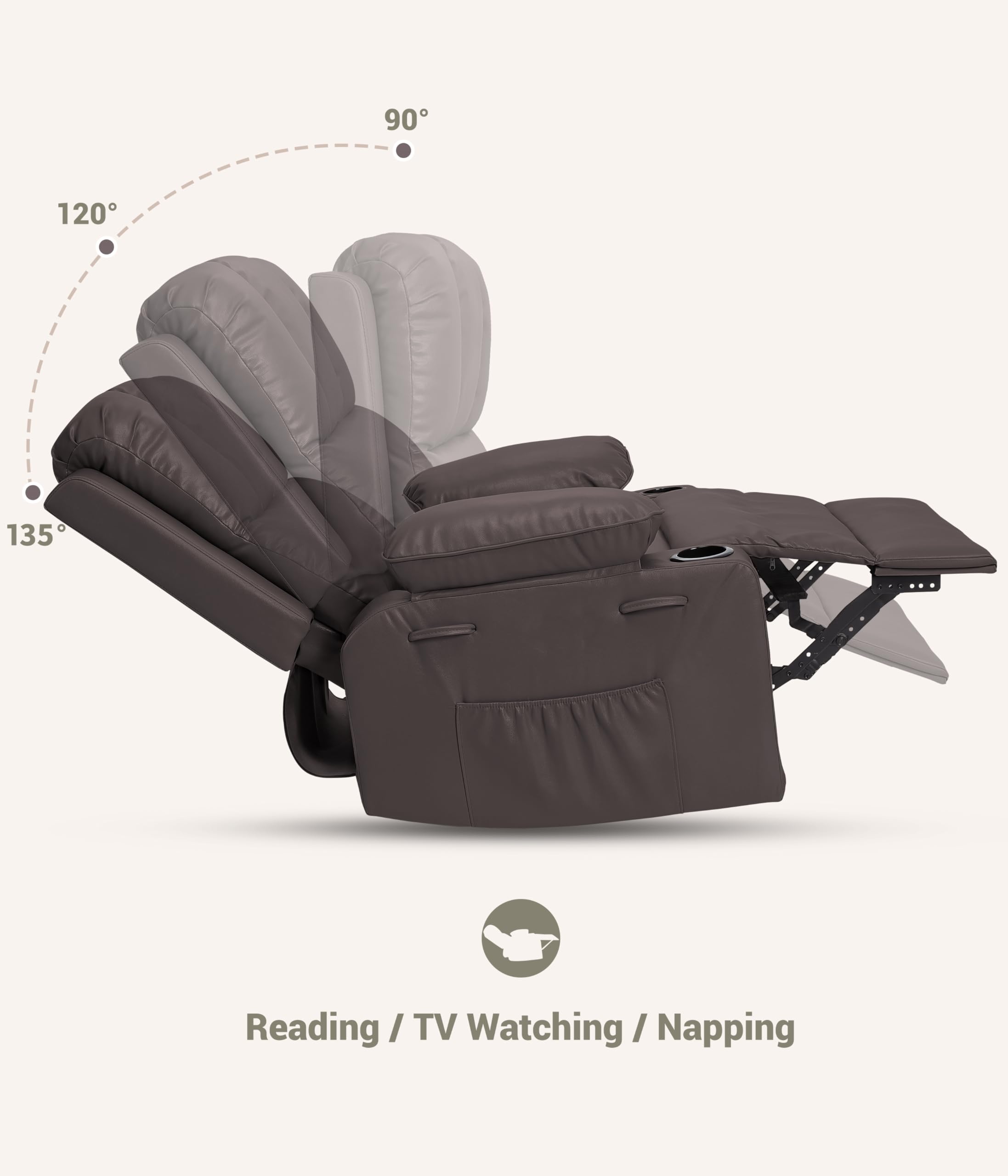 Reading / TV Watching / Napping

90° 120° 135°