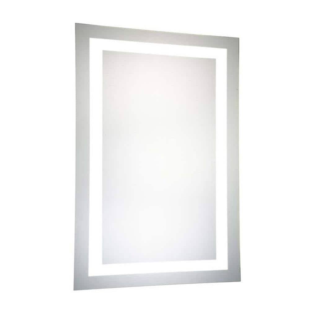 Elegant Decor - LED Hardwired Mirror Rectangle W24H40 Dimmable 5000K - Glossy White price history on PriceWatchPro