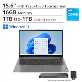 Lenovo - Ideapad 3i 15.6" FHD Touchscreen Laptop - Core i3-1115G4 with 16GB Memory - 1TB SSD - Arctic Grey